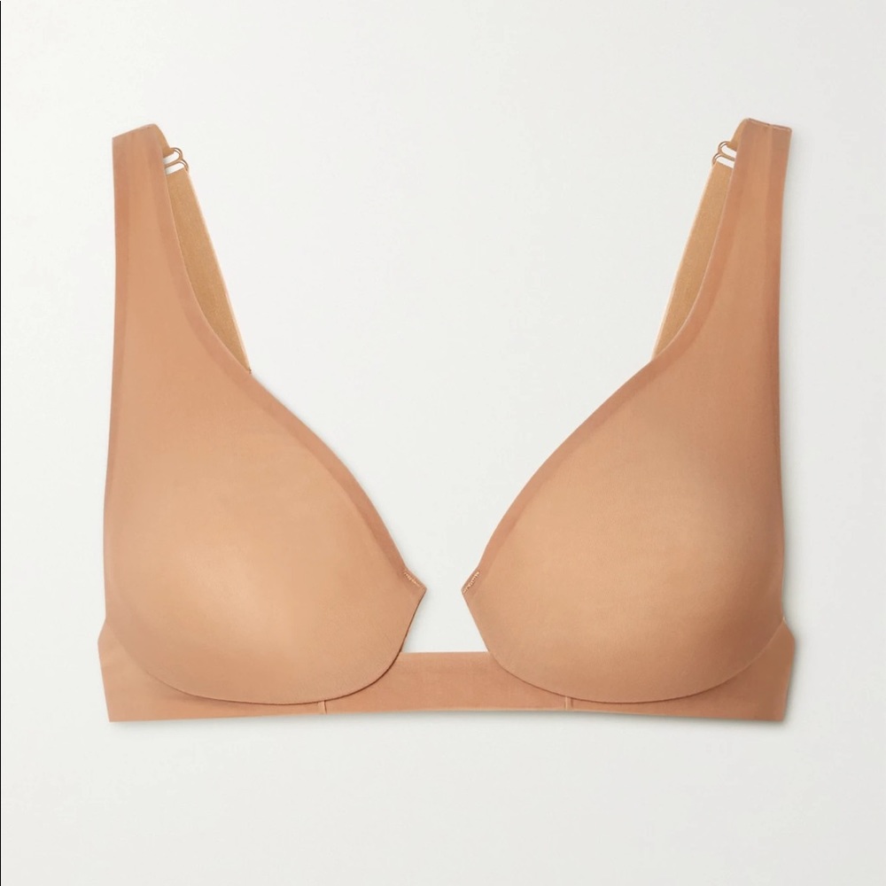 NWT Skims Naked Plunge Bra Honey Beige